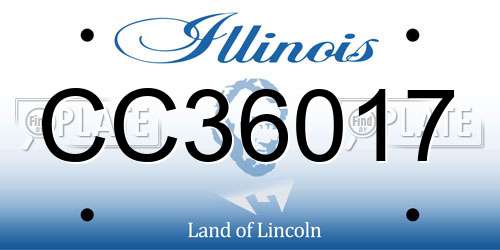 CC36017 Illinois License Plate
