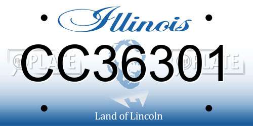 CC36301 Illinois License Plate