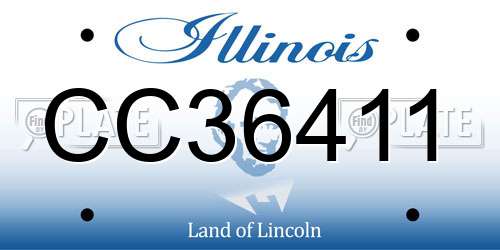 CC36411 Illinois License Plate