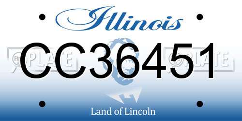 CC36451 Illinois License Plate