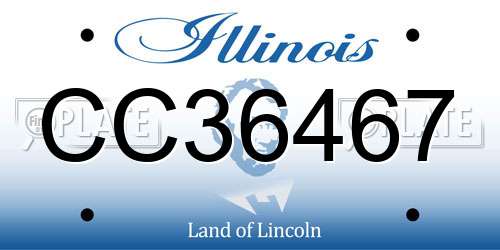 CC36467 Illinois License Plate
