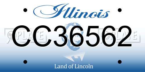 CC36562 Illinois License Plate