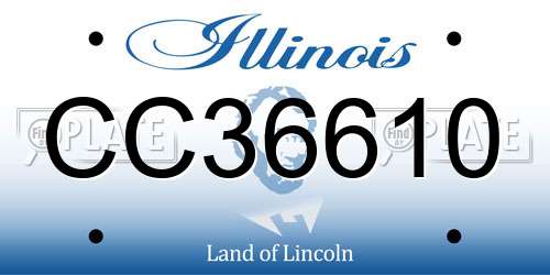 CC36610 Illinois License Plate