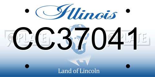 CC37041 Illinois License Plate
