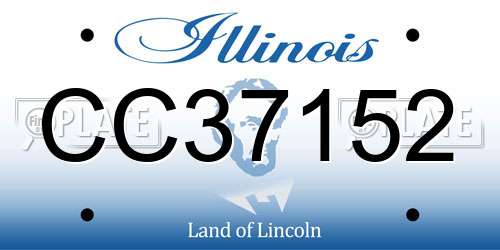 CC37152 Illinois License Plate