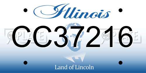 CC37216 Illinois License Plate