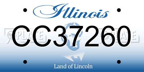 CC37260 Illinois License Plate