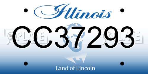 CC37293 Illinois License Plate