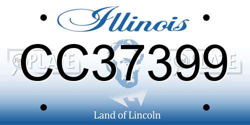 CC37399 Illinois License Plate