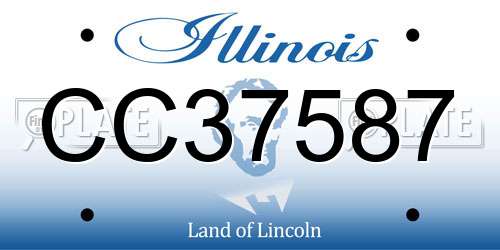 CC37587 Illinois License Plate