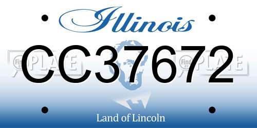 CC37672 Illinois License Plate