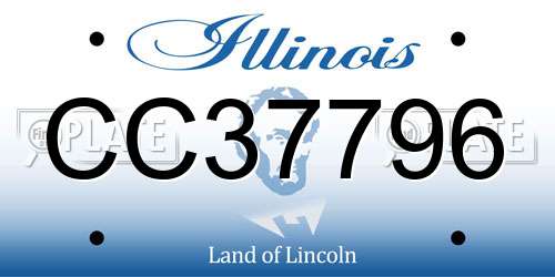 CC37796 Illinois License Plate