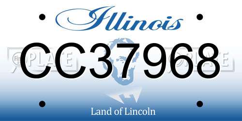 CC37968 Illinois License Plate