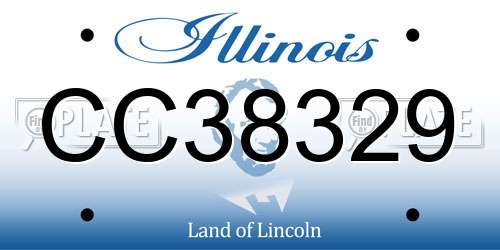 CC38329 Illinois License Plate