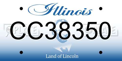 CC38350 Illinois License Plate