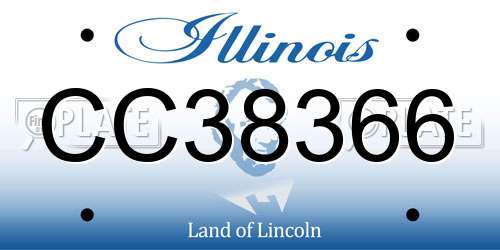CC38366 Illinois License Plate
