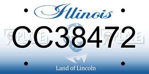 CC38472 Illinois License Plate