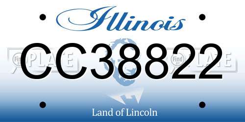 CC38822 Illinois License Plate