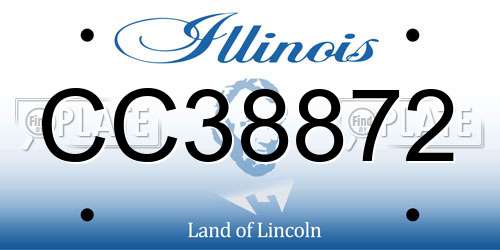 CC38872 Illinois License Plate