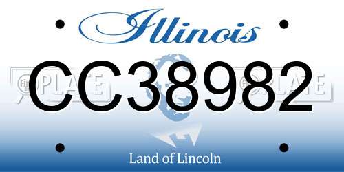 CC38982 Illinois License Plate