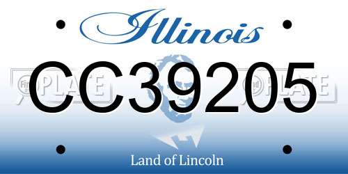 CC39205 Illinois License Plate