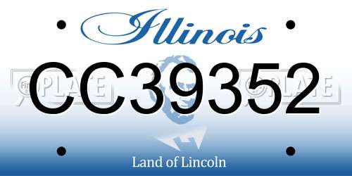 CC39352 Illinois License Plate