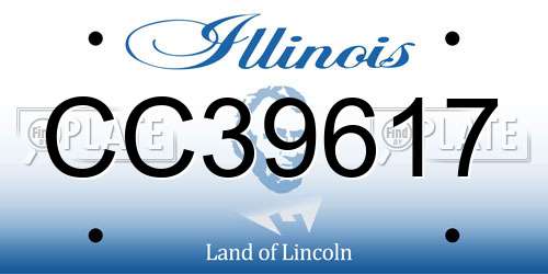CC39617 Illinois License Plate