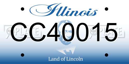 CC40015 Illinois License Plate