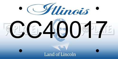 CC40017 Illinois License Plate