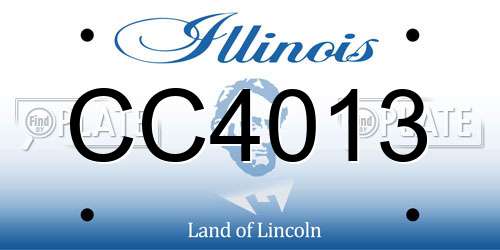 CC4013 Illinois License Plate