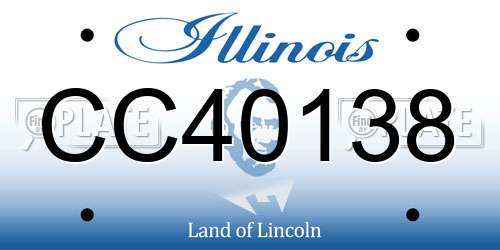 CC40138 Illinois License Plate