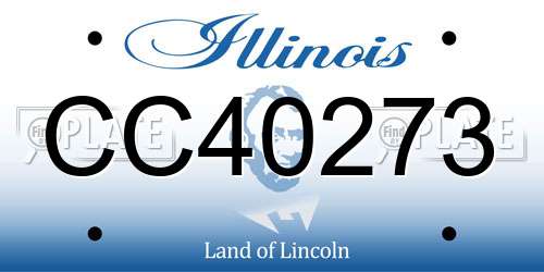 CC40273 Illinois License Plate