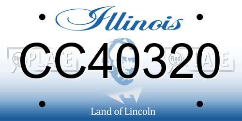 CC40320 Illinois License Plate