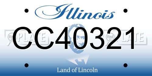CC40321 Illinois License Plate
