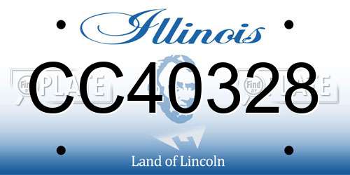 CC40328 Illinois License Plate