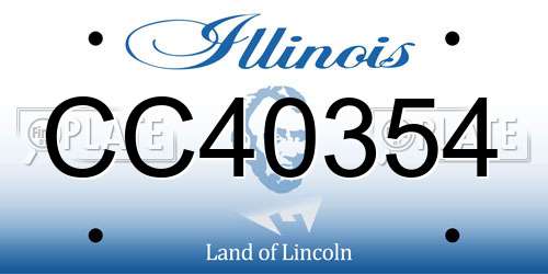 CC40354 Illinois License Plate
