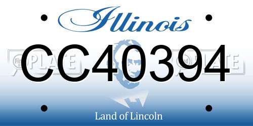 CC40394 Illinois License Plate