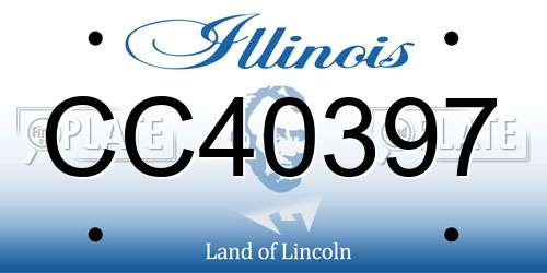CC40397 Illinois License Plate