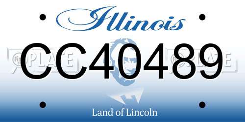 CC40489 Illinois License Plate