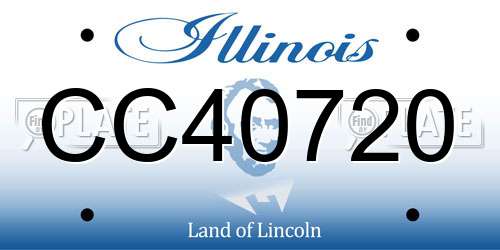 CC40720 Illinois License Plate