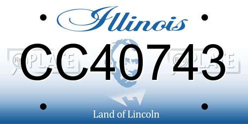 CC40743 Illinois License Plate