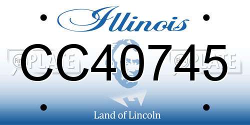 CC40745 Illinois License Plate