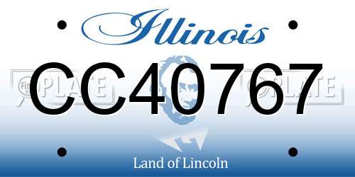 CC40767 Illinois License Plate