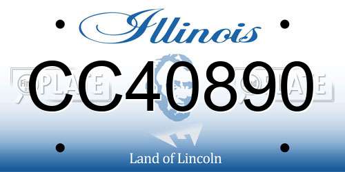 CC40890 Illinois License Plate