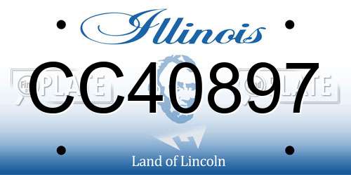 CC40897 Illinois License Plate