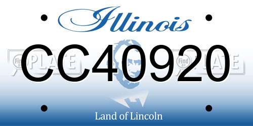 CC40920 Illinois License Plate