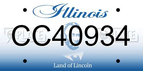 CC40934 Illinois License Plate