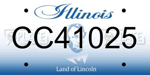 CC41025 Illinois License Plate