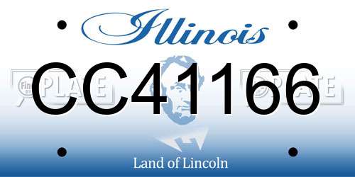 CC41166 Illinois License Plate