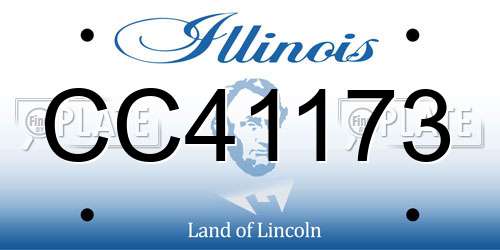 CC41173 Illinois License Plate